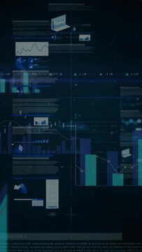 Male athlete entering from right and kicking, activating sports analytics HUD with charts shifting