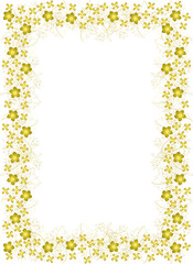Obraz premium Golden flower frame