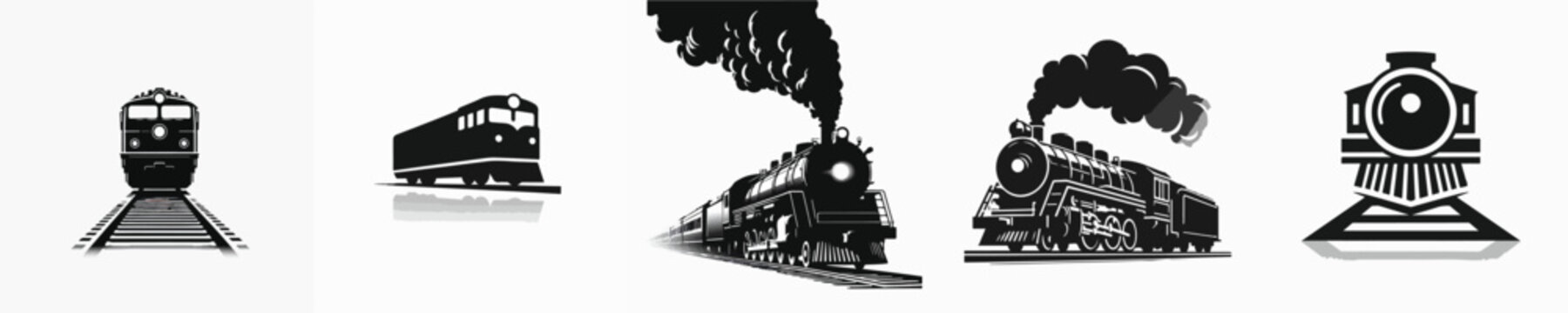 Vector silhouette of train