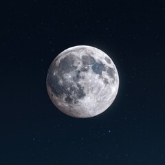 Obraz premium Full moon with stars in dark sky