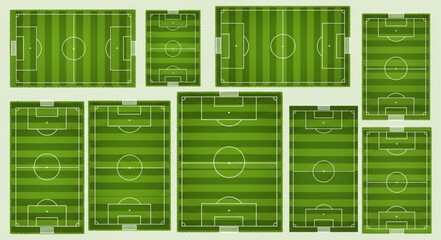 Collection of Soccer Field Layouts for Game Strategy. © Nafa