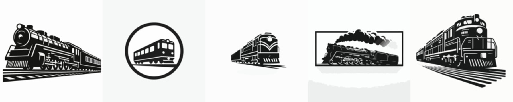 Vector silhouette of train
