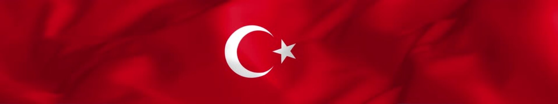 Flag of Turkey - National Symbol Widescreen | Smooth Animation | Loop