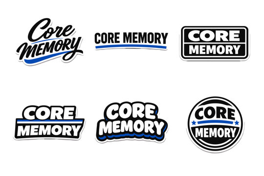 Core memory inspirational typography sticker design