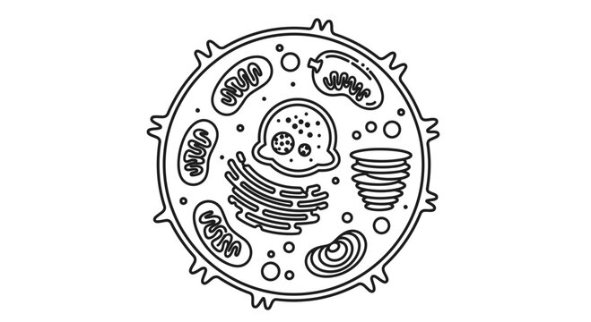 Animal Cell Diagram: Mitochondria, Nucleus, Golgi Apparatus, Ribosomes, Cytoplasm