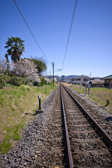 春の線路