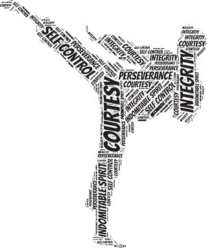 Taekwondo Fighter 5 Tenets of TKD Martial Arts Svg, black belt svg