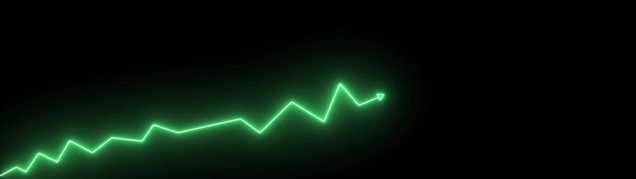 Animated Financial Growth Graph. Graph Depicting Financial Growth, Stock Market Boom, Business Success.stock market boom or an4k background animation