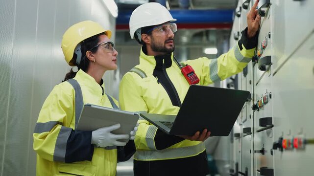 Field Evaluation of Refrigeration Controls and Sensors.Engineers verify sensor readings, control panel outputs and tablet logs to ensure accurate system monitoring.