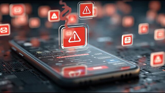 Understanding Digital Alerts and Notifications on a Smartphone During a Technology Demonstration With Multiple App Icons Displayed