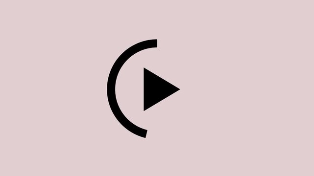 Media player web vector icon, symbol media player icon