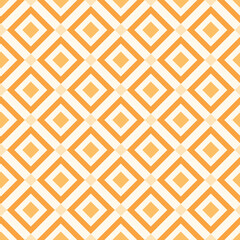 Vector seamless abstract pattern featuring orange and beige diamonds