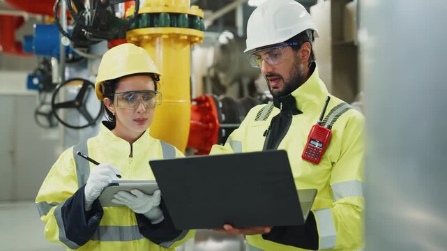 Manufacturing Plant Inspection &mdash; Compressor & Condenser.Engineers inspect refrigeration systems on-site, assessing pipelines, pumps and ventilation for operational integrity.