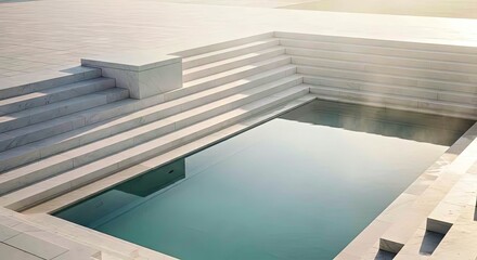 Tranquil Modern Luxury Pool With L Shaped Spa Steps in Minimalist Architecture Modern Architecture Minimalist Design