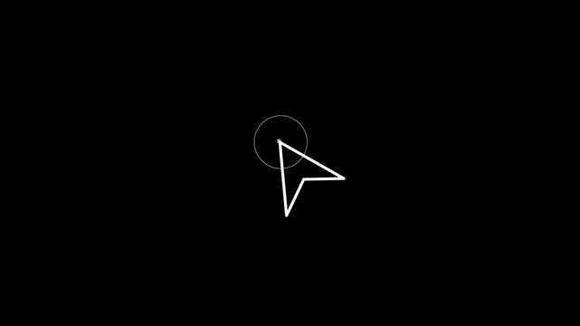 mouse cursor arrow click animation effect with alpha channel