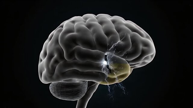 Detailed Anatomical 3D Visualization of the Human Brain with Labeled Lobes and Cerebellum for Medical Education and Scientific Research