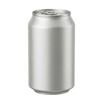 Blank aluminum beverage can mockup for branding