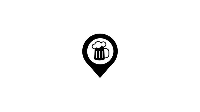 Map Pin Bar Location Loop Animation
