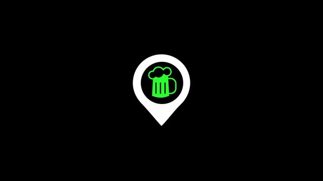 Map Pin Bar Location Loop Animation