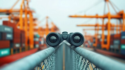 Offshore shipping lane congestion illustrating maritime trade disruption as multiple cargo vessels queue outside a strategic port entry channel.