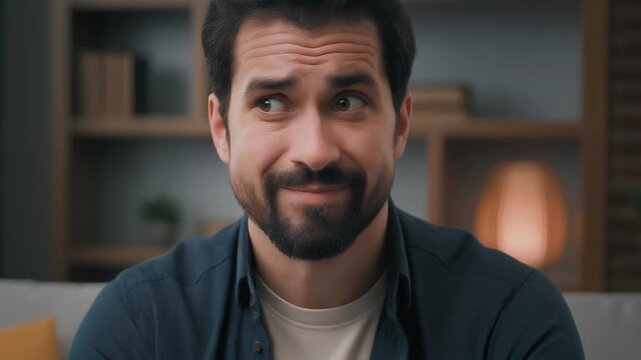 A man with a beard and dark hair is shown from the chest up.