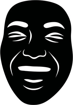 Black Guy Fawkes Anonymous Mask.