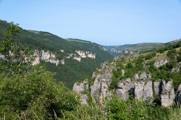 Obraz premium Gorges de la Jonte, Parc naturel régional des grands causses, 48, Lozère, Région Languedoc Roussillon, France