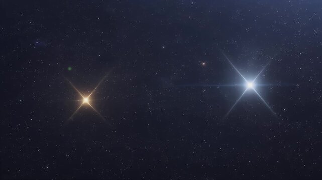 A distant star cluster gleams brightly in the vast expanse of the night sky.