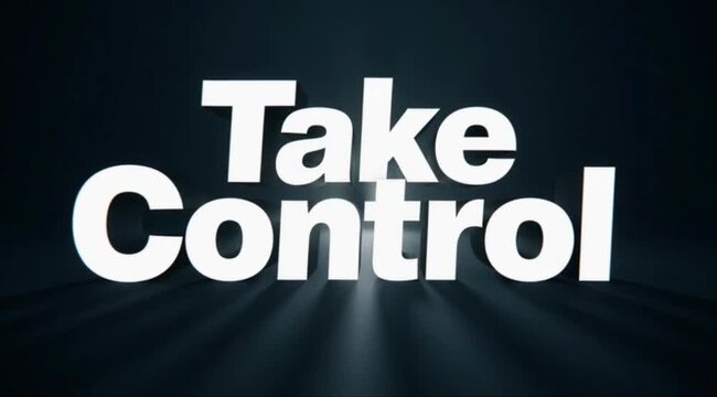 Take Control Business Motivation Concept Motivational Quote Text Overlay