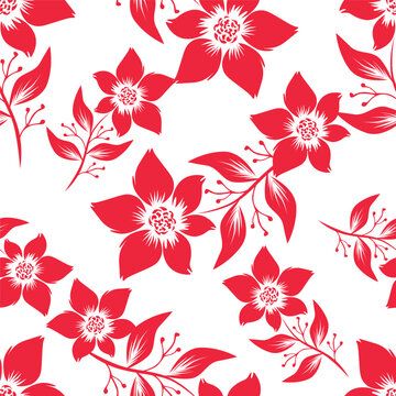 small flower seamless pattern on pink background