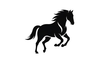 Fototapeta premium Silhouette of a galloping horse