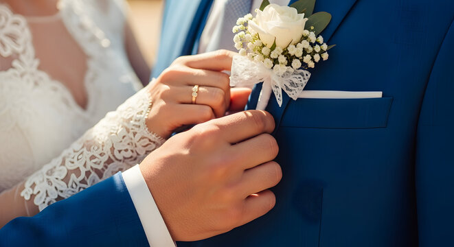 Wedding details attire and accessories on display