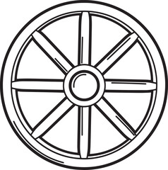 Obraz premium Vector wheel icon, wheel symbol, circular design element