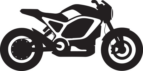 Fototapeta premium Vector motorcycle icon, black silhouette
