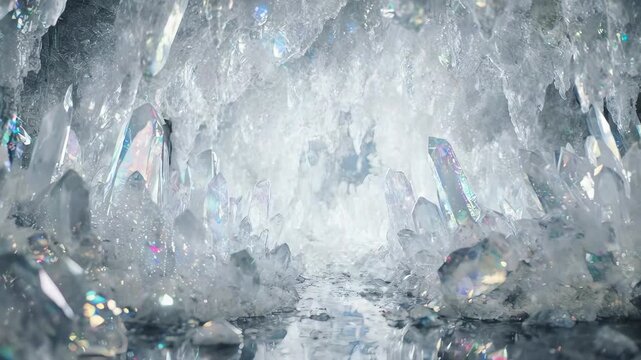 Enchanting Crystal Cave - A Glimpse into Natures Hidden Wonders.