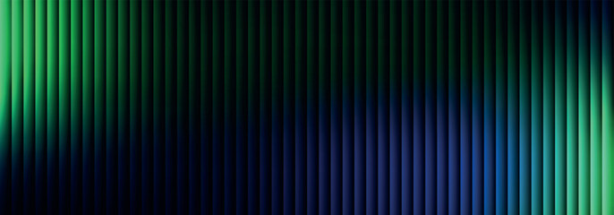 Fototapeta premium Abstract background featuring vertical stripes with flowing green and blue light