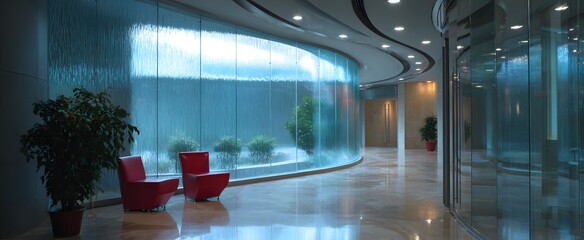 Curved glass surfaces bring cool dimension and flair to modern walls and panels