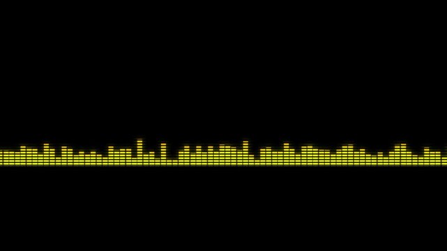 Digital Line Audio Waveform Visualisation of Voice Recording. Abstract Audio Spectrum Line Animation for Podcast and Music. Voice Record Waveform Visualizer with Rhythmic Sound Motion