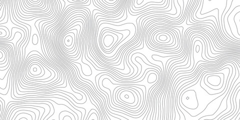 Fototapeta premium Abstract Light Gray and White Topographical Map Background with Flowing Elevation Contour Lines and Minimal Geographic Terrain Pattern Design.