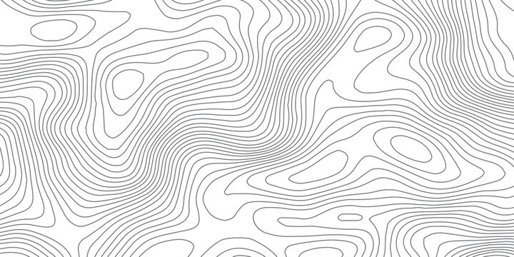 Minimal White Topographic Contour Line Background with Light Gray Elevation Curves, Abstract Terrain Map Pattern and Modern Geographic Design Texture.