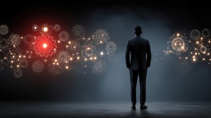 Obraz premium Strategic planning session business insights corporate environment professional setting thoughtful perspective innovation concept