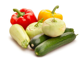 vegetable mix path isolated on white