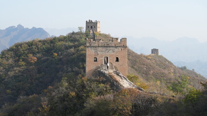 Obraz premium The great wall view located in the Jinshan hills near the Peking in China 