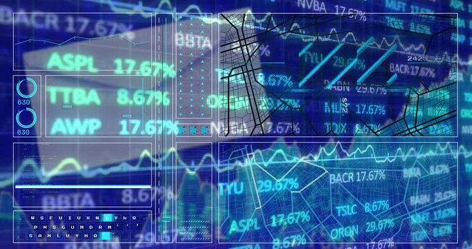 Animation of data processing over envelope