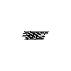 Obraz premium Sheriff hero combination of words, logo idea.
