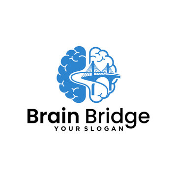 Brain bridge Logo Design Inspiration is a logo design symbolizing intelligence, creative ideas, artificial intelligence, and futuristic technology branding concept.
