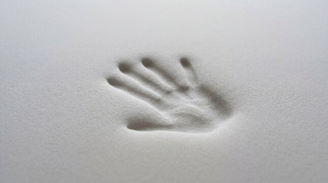 Gentle palm impression sinking into the comforting, responsive memory foam, showcasing perfect ergonomic support