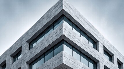 Obraz premium Architectural detail of a modern building's corner