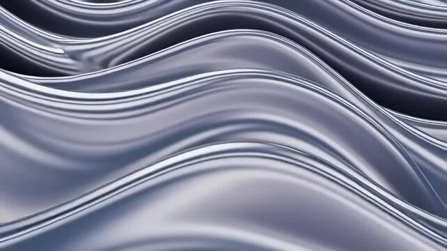 Wavy Metallic Surface with Shiny Finish.