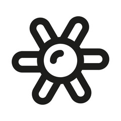 Fototapeta premium Flower Modern Line Icon. Professional minimal floral symbol with clean botanical shape designed as elegant vector line icon for pre